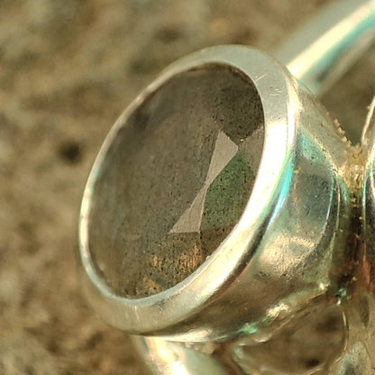 Anello con pietra in argento 925 artigianale - RASJ – immagine13