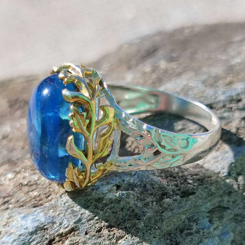 Fascia floreale in argento 925 con pietra - SHRYJA