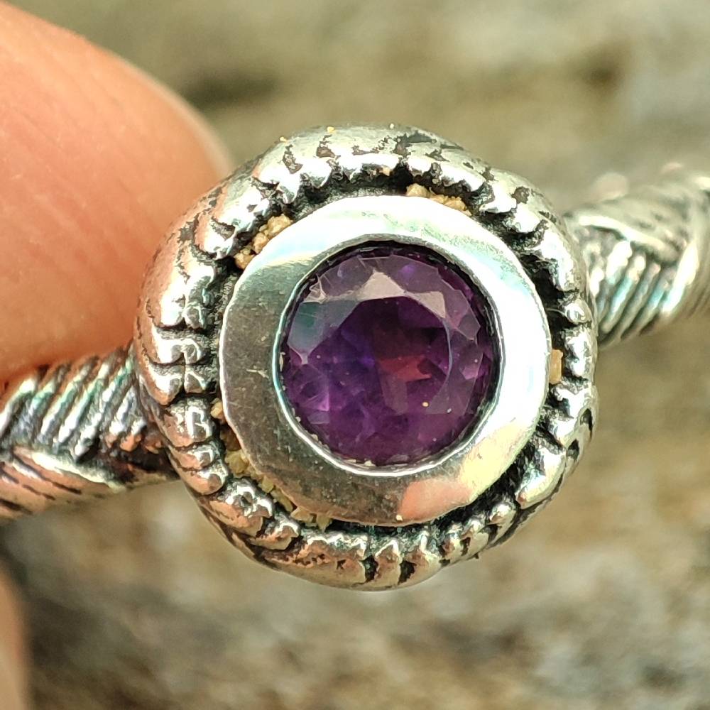 Anello etnico in argento 925 con pietra - SINDHARI