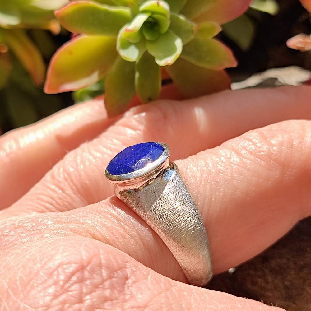 Anello etnico in argento 925 con pietra - SULTANA