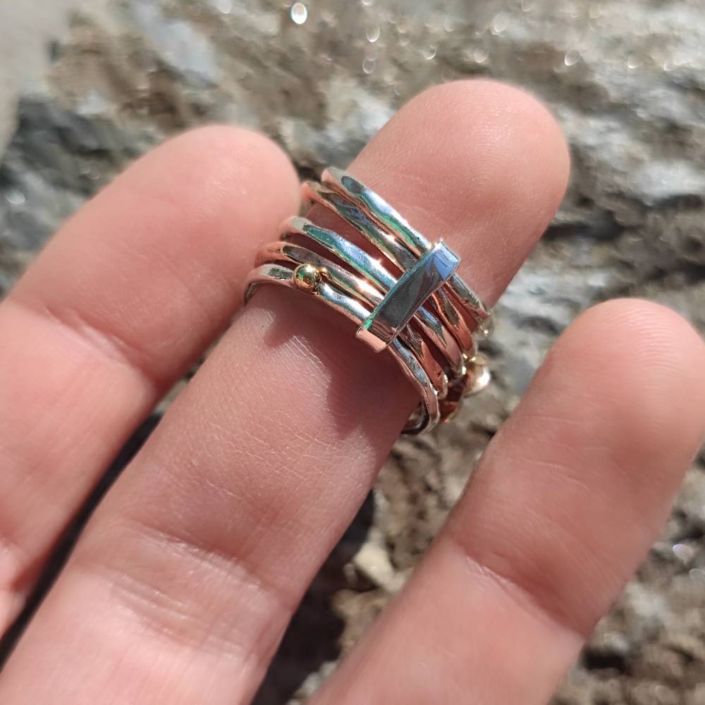 Anello a fascia in argento 925 con pietra - TIRUPATI