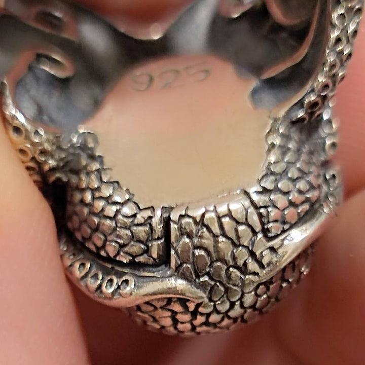Anello con polpo artigianale in argento 925 - POULPE