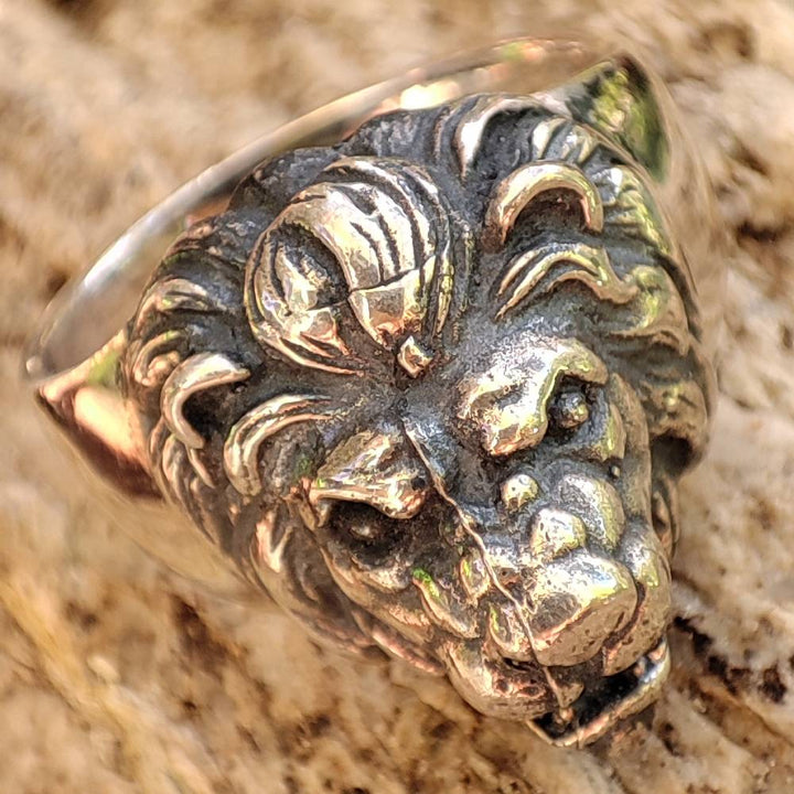 ANELLO Leone artigianale in argento 925 - DECHUAR