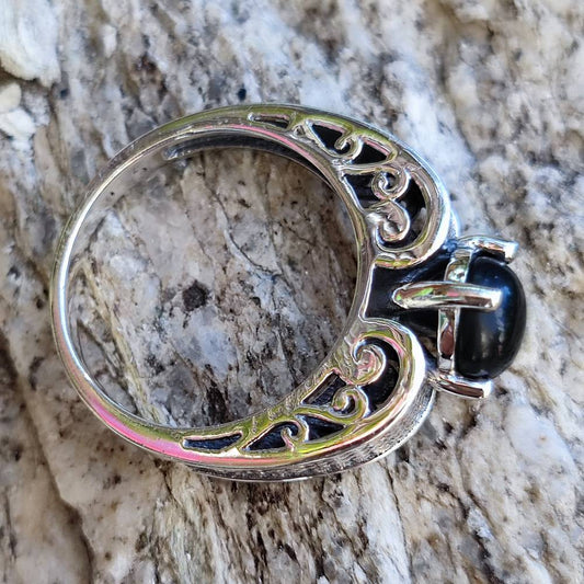 Anello artigianale con pietra in argento 925 - TANDEI