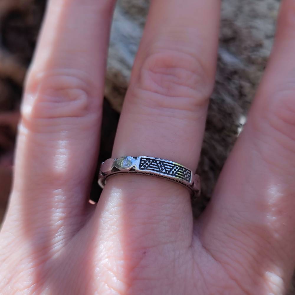 Anello etnico artigianale in argento 925 - PANDARI