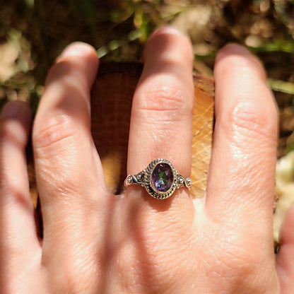 Anello con pietra in argento 925 - BAGRU