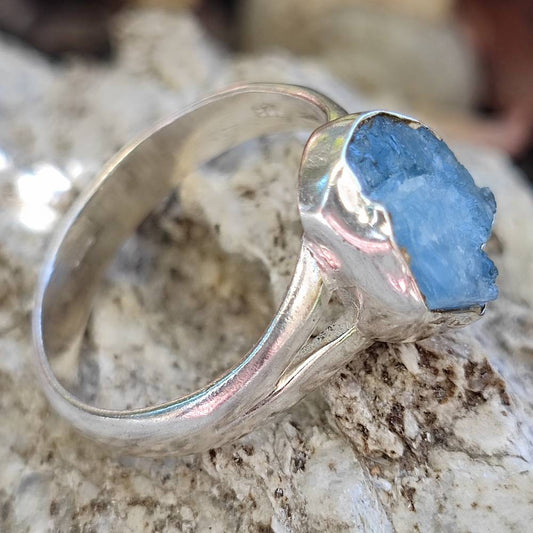 Anello etnico in argento 925 con pietra - TEKRA