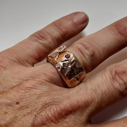 Anello in bronzo e granato - bronzeage1968 – immagine6
