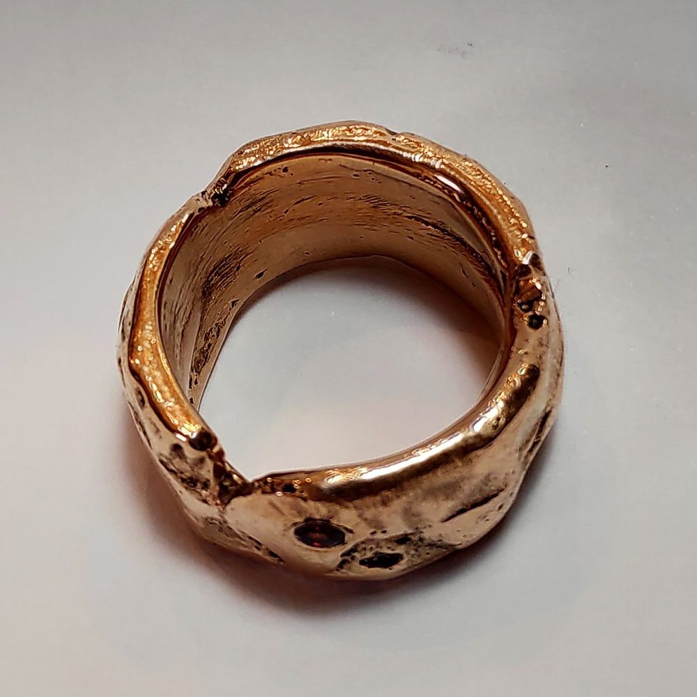 Anello in bronzo e granato - bronzeage1968 – immagine5