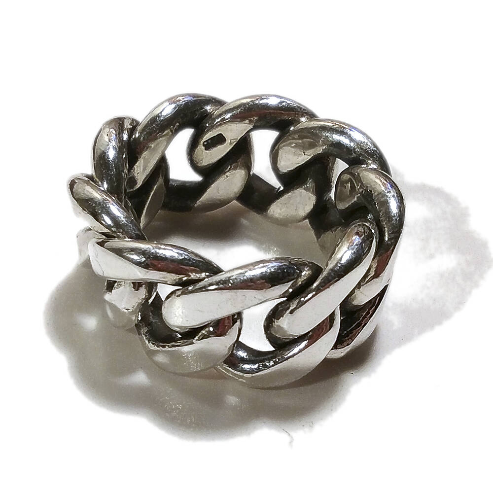 ANELLO CATENA gourmette | groumette argento uomo/donna misura 16