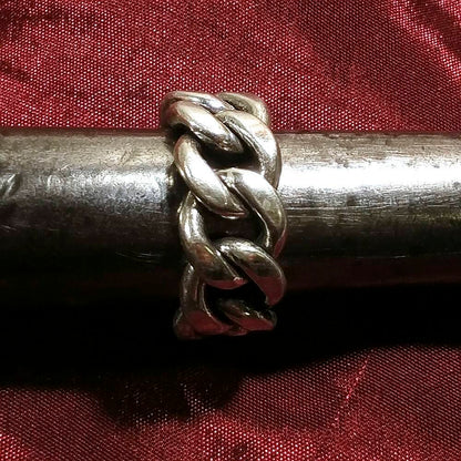 ANELLO CATENA groumette argento uomo/donna misura 11.5