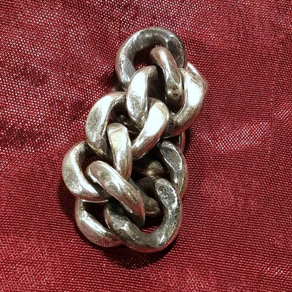 ANELLO CATENA groumette argento uomo/donna misura 11.5
