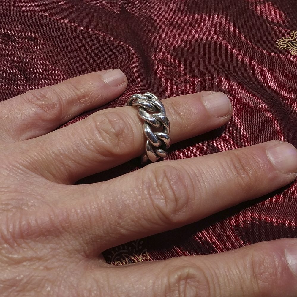 ANELLO CATENA gourmette argento 925