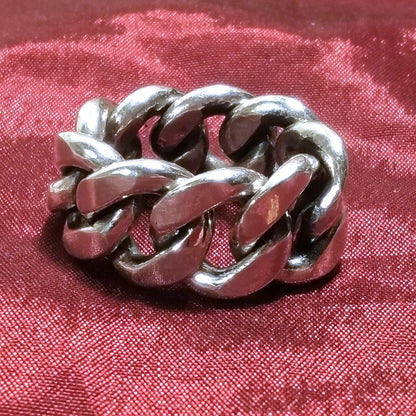 ANELLO CATENA gourmette | groumette argento uomo/donna misura 16