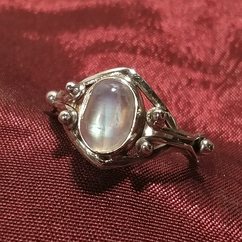 Anello con pietra Pietra di luna