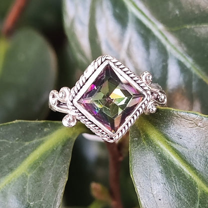 Anello CHANDRAJ in argento 925 con pietra – topazio mistico
