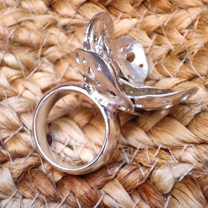 ANELLO artigianale in argento 925 design contemporaneo – immagine1