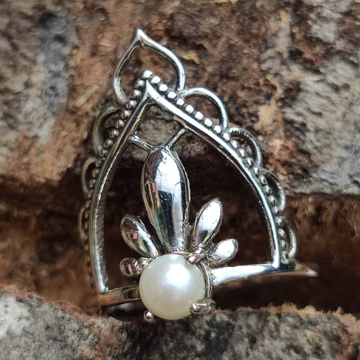 ANELLO JANESH in argento 925 con pietre perla