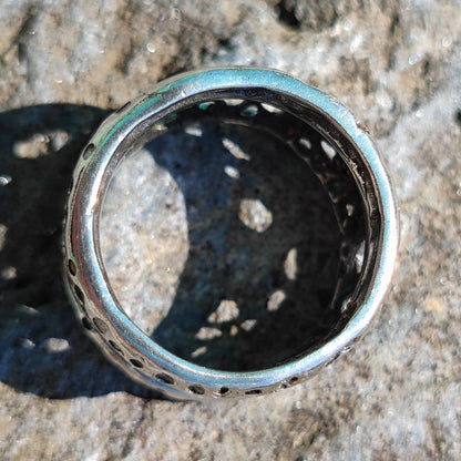 ANELLO artigianale a fascia in argento 925 - KAROD