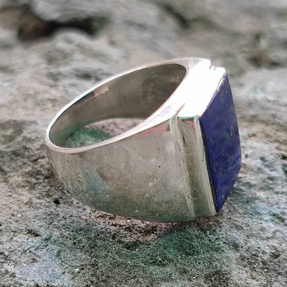 Anello etnico in argento 925 con pietra - HEMLA