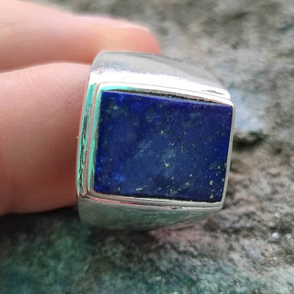 Anello etnico in argento 925 con pietra - HEMLA