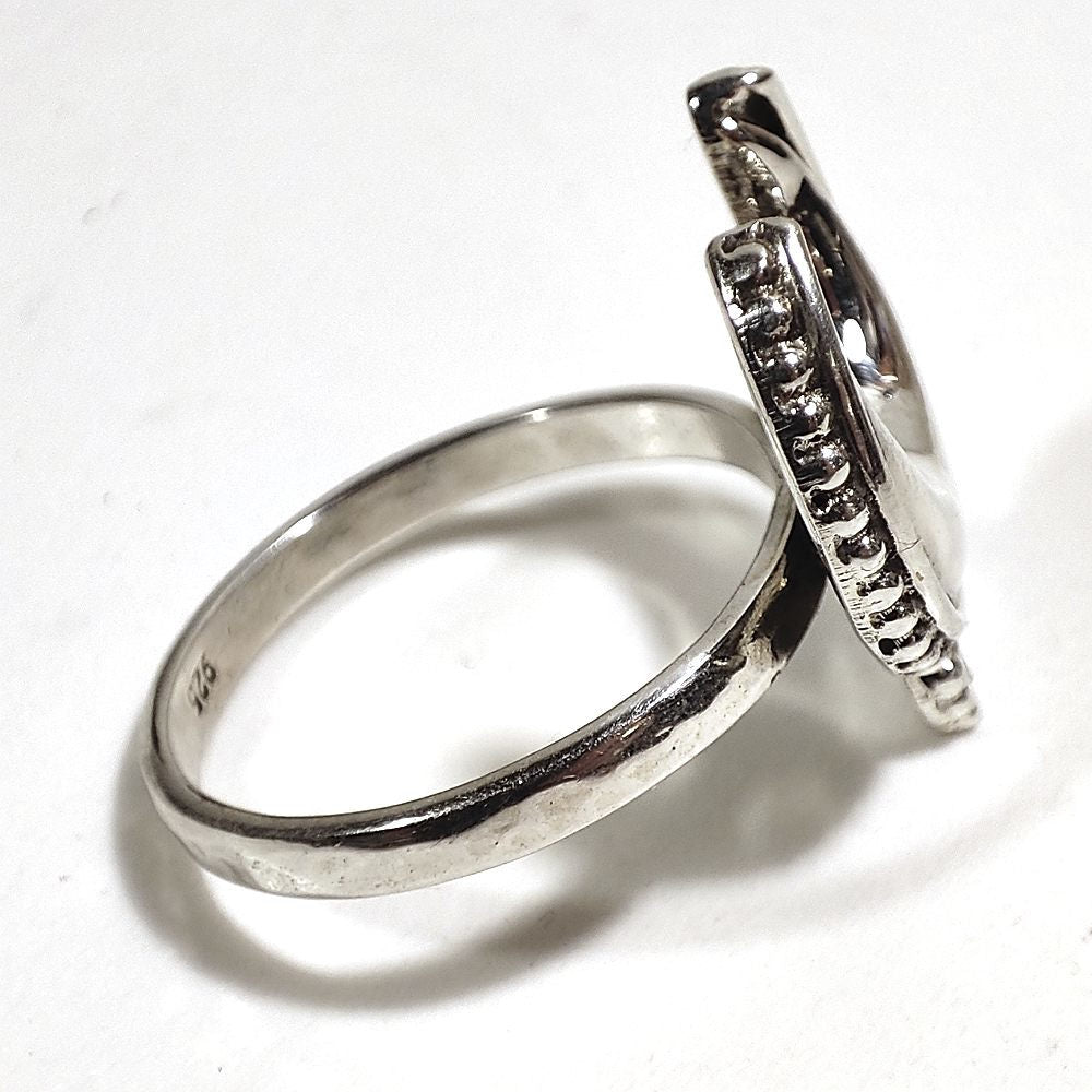 ANELLO ETNICO in argento 925 - MEZZALUNA 