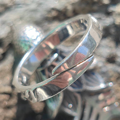 Anello in argento 925 con pietra e pavone - JHANTALA