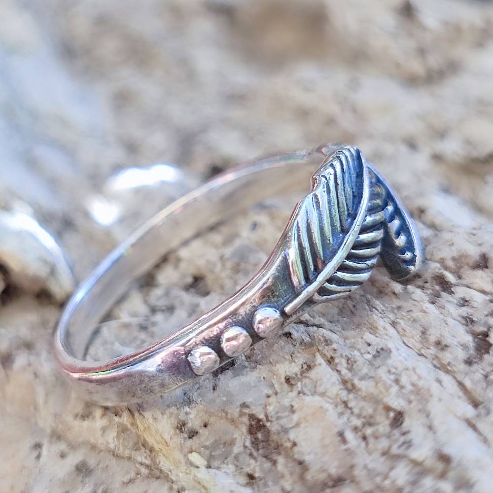 Anello Piuma artigianale in argento 925 - KALIPATRI