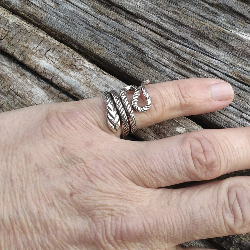 Snake ring in 925 silver IRVA 16 silver without stone