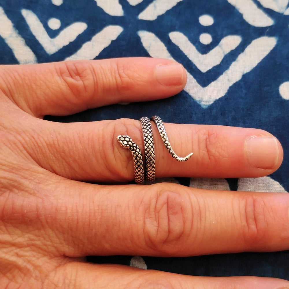 ANELLO SERPENTE in argento 925 - LONA