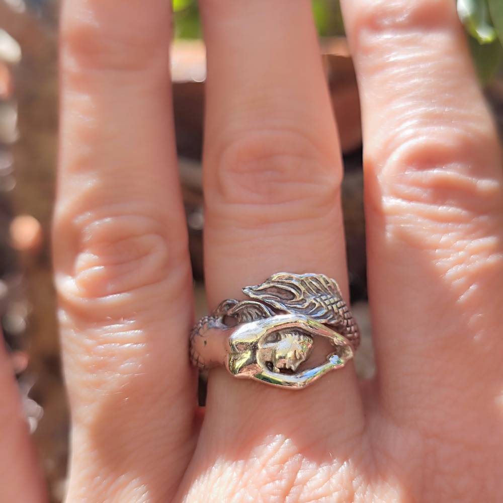 Anello Sirena artigianale in argento 925 - LEHERAL