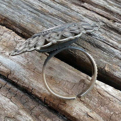 ANELLO etnico con Specchio in argento 925