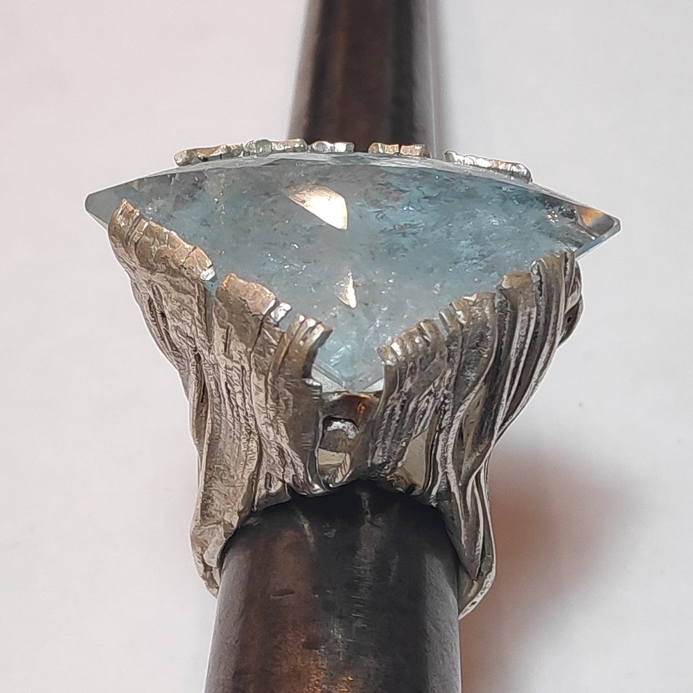 Anello ACQUAMARINA e argento 925 - donna unico – immagine6