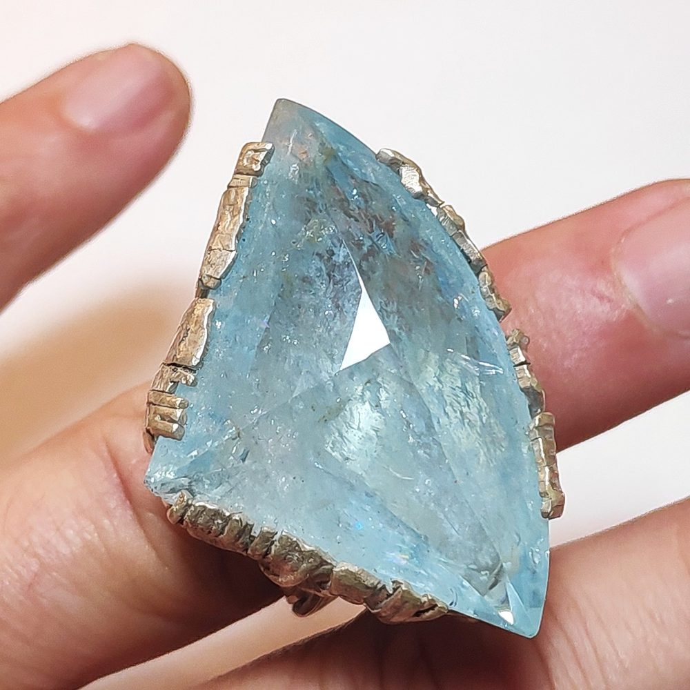 Anello ACQUAMARINA e argento 925 - donna unico – immagine8
