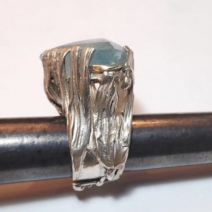 Anello ACQUAMARINA e argento 925 - donna unico – immagine4