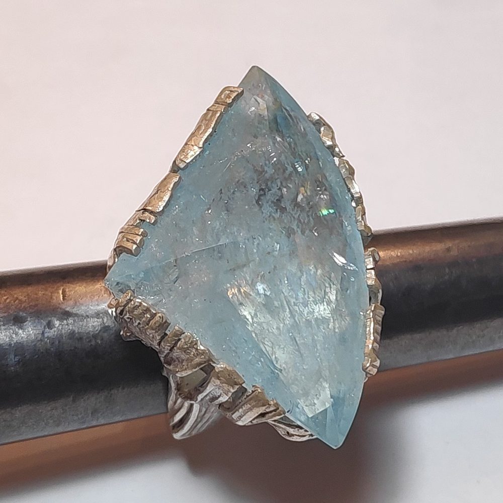 Anello ACQUAMARINA e argento 925 - donna unico – immagine11
