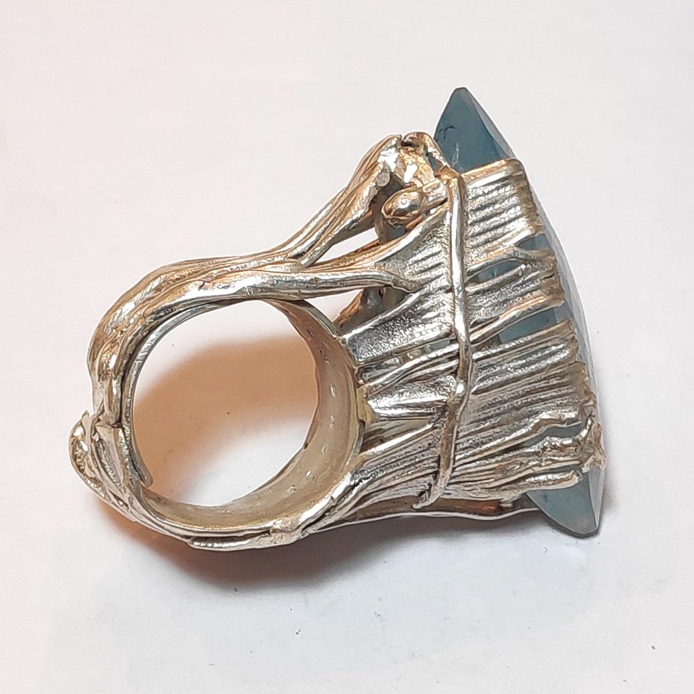 Anello ACQUAMARINA e argento 925 - donna unico – immagine10