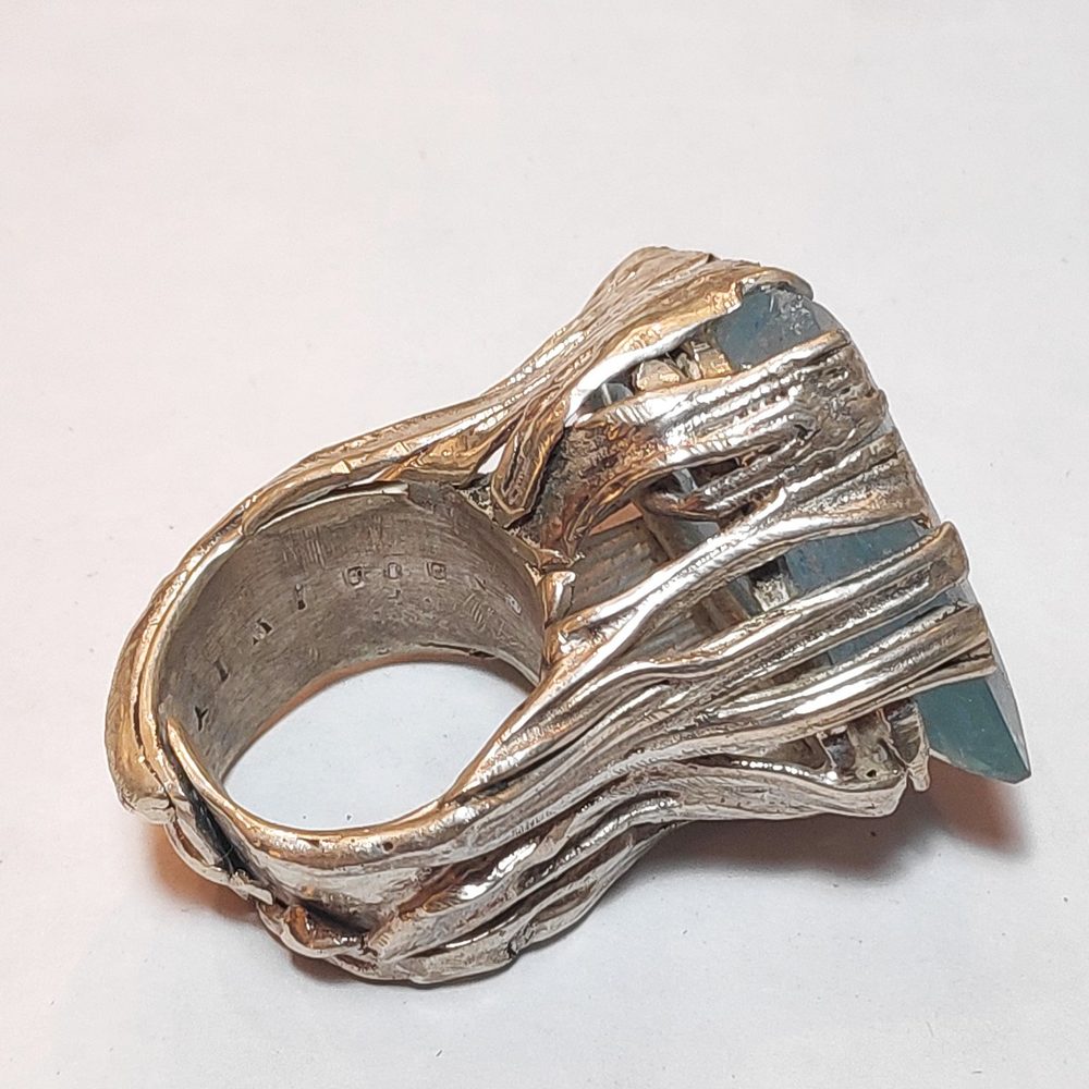 Anello ACQUAMARINA e argento 925 - donna unico – immagine9