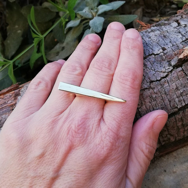 ANELLO AKRITI in ottone color oro ANELLO artigianale ottone