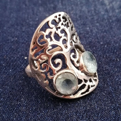 ANELLO Albero della VITA argento 925 con Pietra