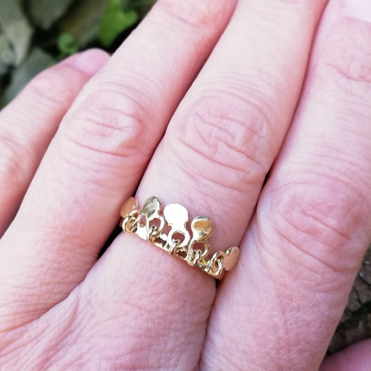 ANELLO AMBA in ottone color oro ANELLO artigianale ottone