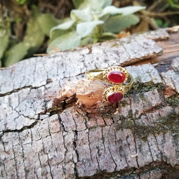 ANELLO ANITA in ottone color oro ANELLO artigianale ottone