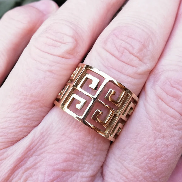 ANELLO ANJALI in ottone color oro ANELLO artigianale ottone