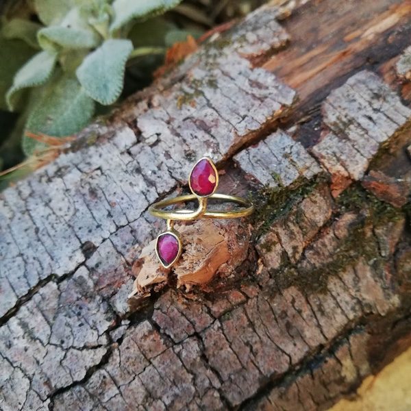 ANELLO APALA in ottone color oro ANELLO artigianale ottone