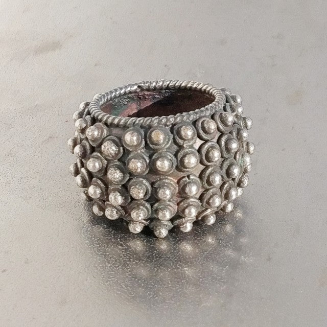 Anello etnico artigianale in argento 925 - GOPALPUR