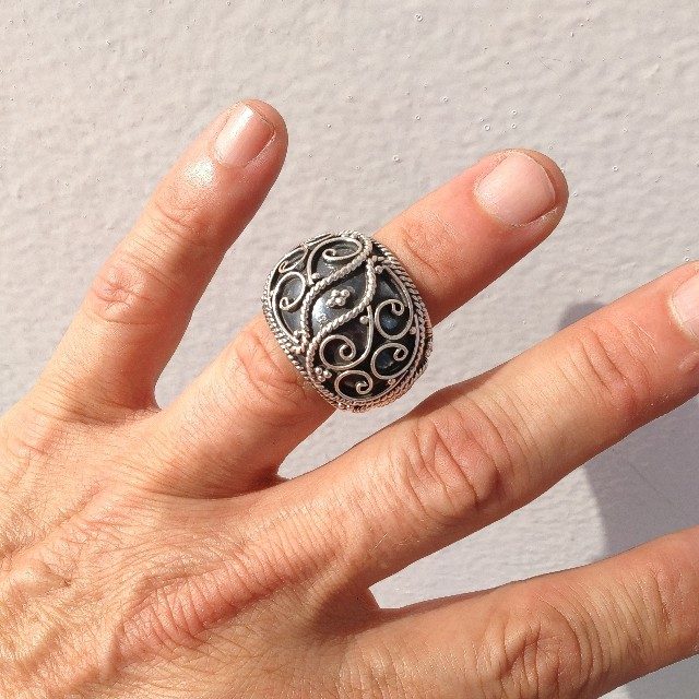Anello a fascia con filigrana in argento 925 - URGADA – misure