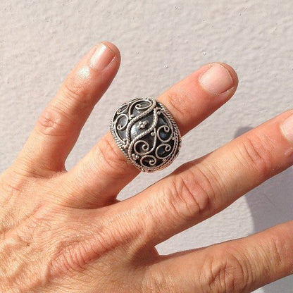 Anello a fascia con filigrana in argento 925 - URGADA – misure