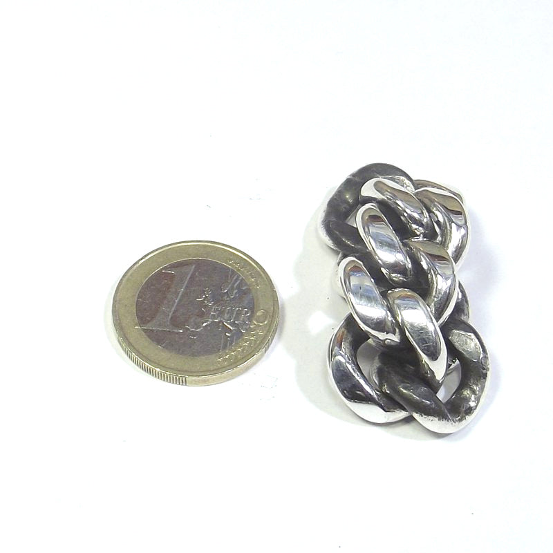 Anello catena gourmette uomo donna argento - MOTHIARI