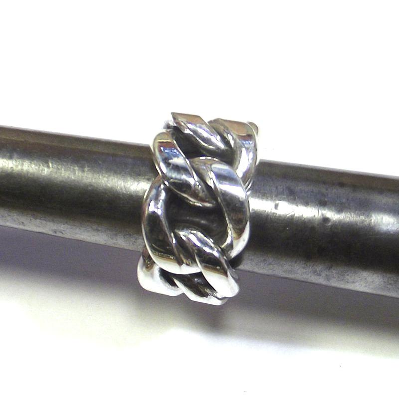 Anello catena gourmette uomo donna argento - MOTHIARI