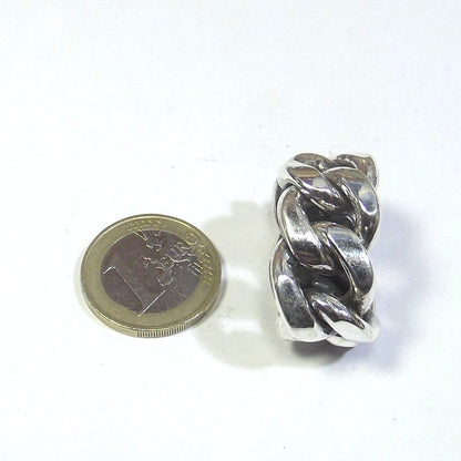 ANELLO CATENA groumette argento uomo/donna misura 17 – immagine2
